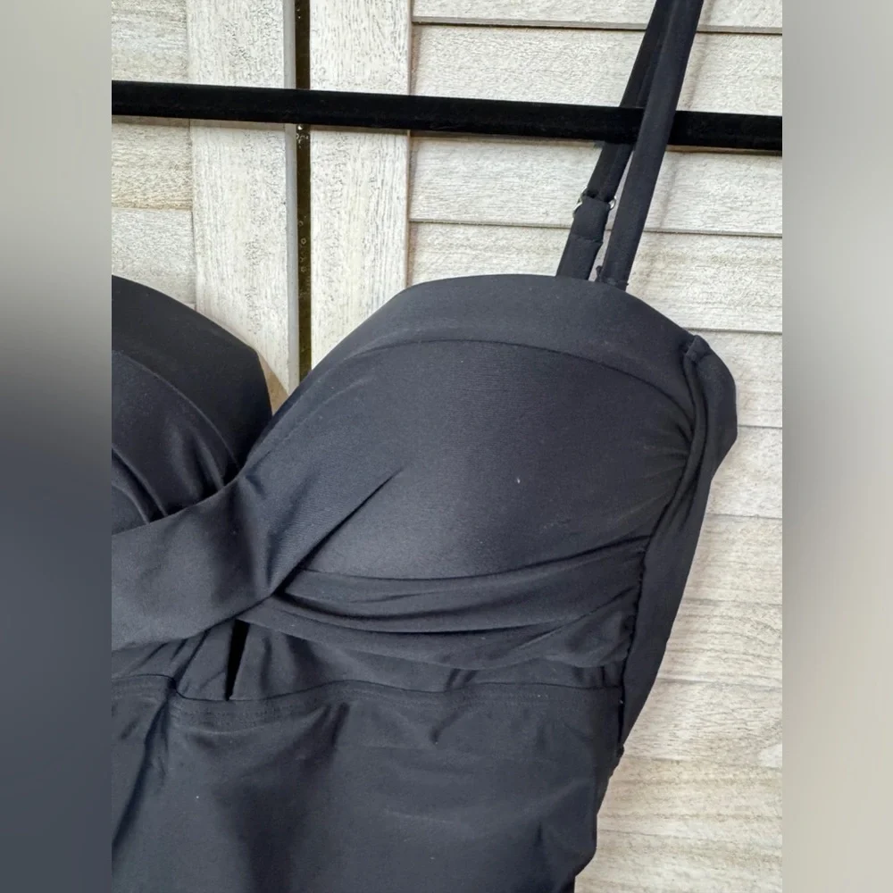 Eomenie Black One Piece Swimsuit Tummy Control Push Up Bathing Suit NWT M